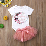 Floral Tulle Baby Girls Clothes Sets