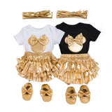 Baby Clothes - Golden Ruffle Clothing Sets 0-24M