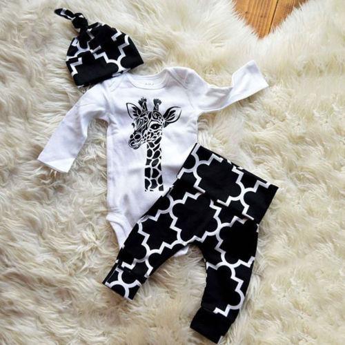Baby Clothes - Newborn Giraffe Baby Boys Clothes Set