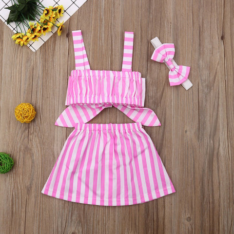Pink White Summer Clothes Set