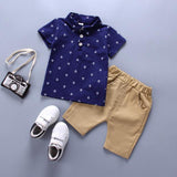 Summer Baby Boys Suit Polo Shirt +Pants