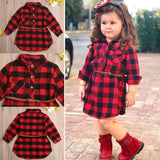 Baby Girl Dress - Baby Girl Red Plaid Princess Dress