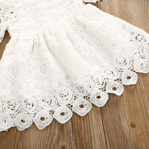 Baby Girl Dress - White Cute Baby Girls Lace Dress