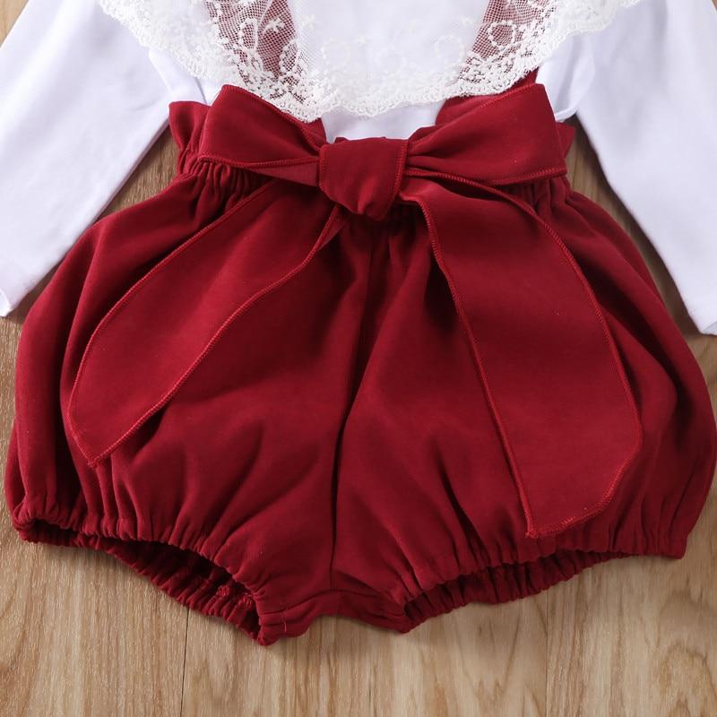 Baby Girl Lace Shirt & Shorts Clothes Set