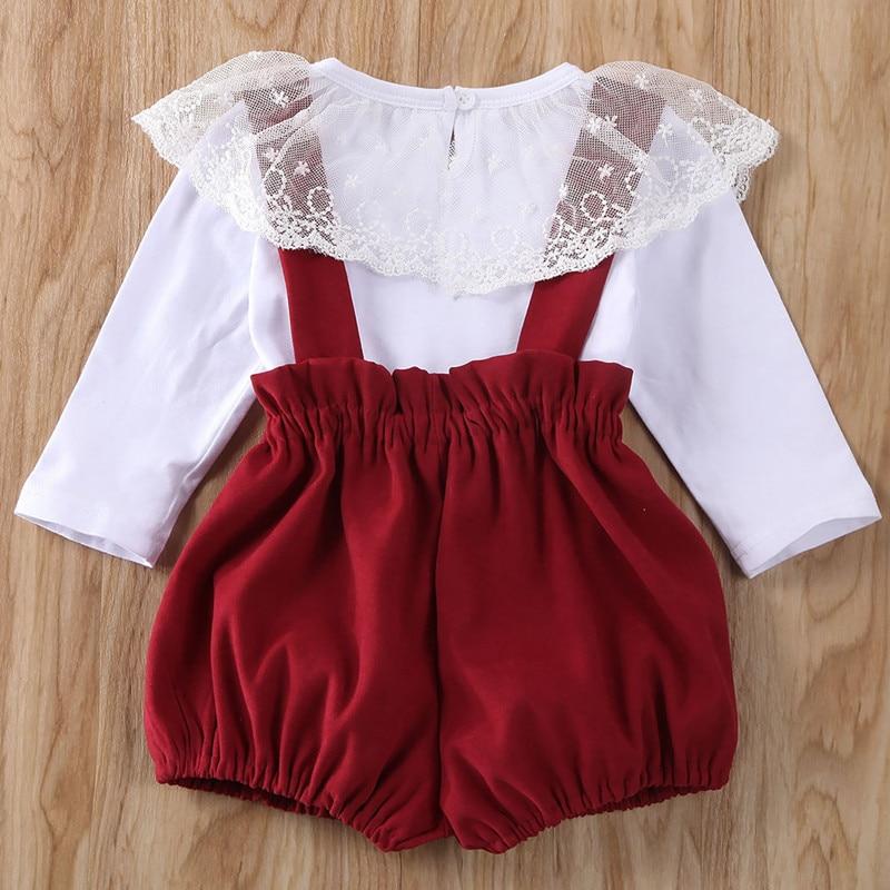 Baby Girl Lace Shirt & Shorts Clothes Set