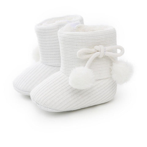 Baby Shoes - Autumn/Winter Pompom Baby Boots 0-18M