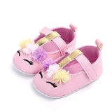Baby Shoes - Baby Girls Flower Unicorn Shoes 0-18M