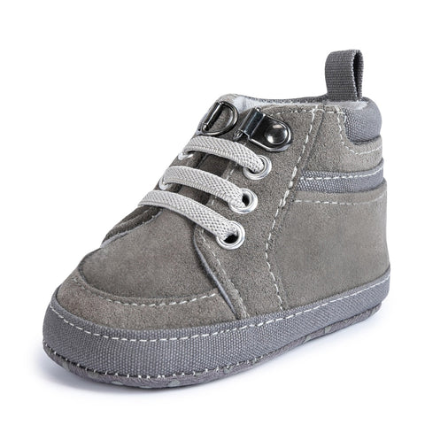 Baby Shoes - High-top Leather Sneaker 0-18M
