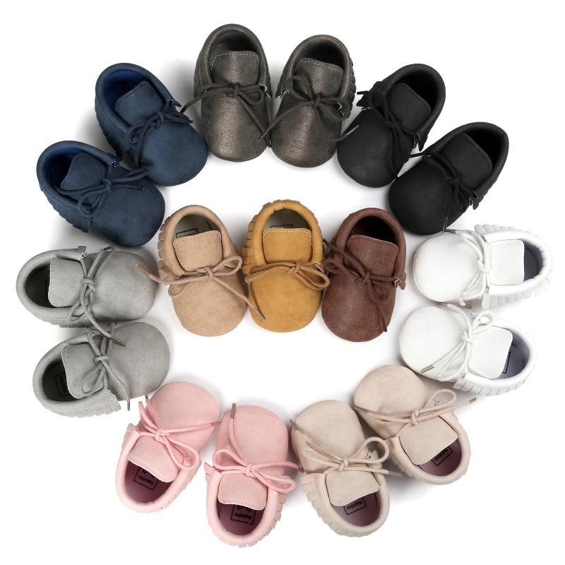 Baby Shoes - PU Leather Moccasins 0-18M