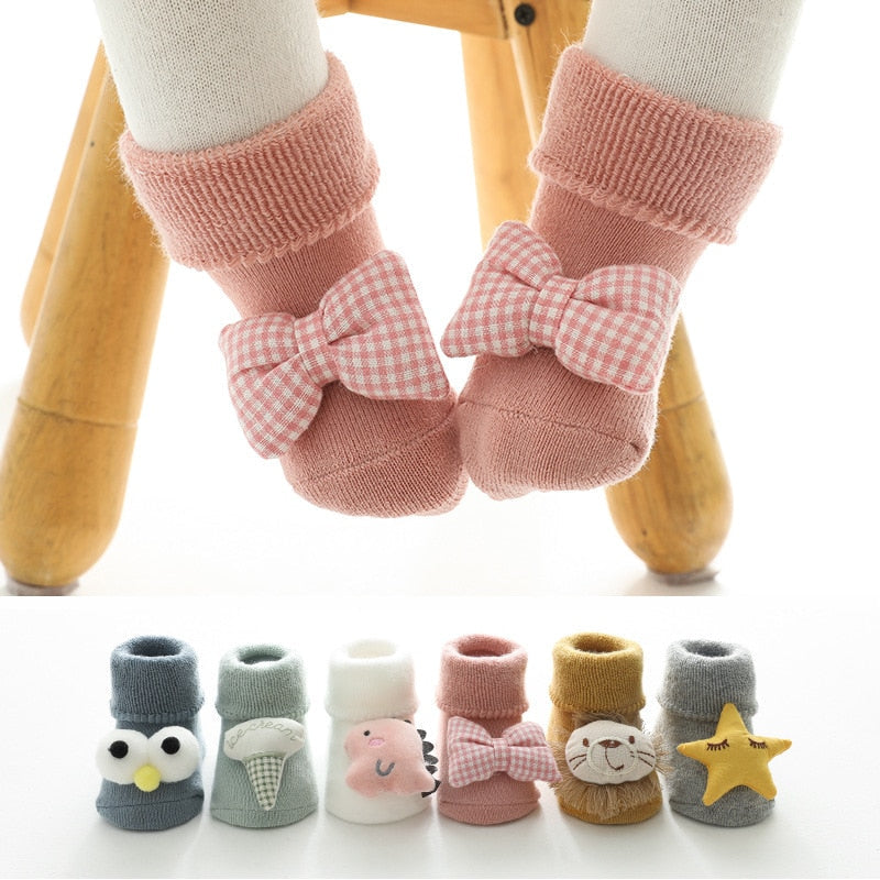 Baby Socks - Autumn Winter Baby Cartoon Socks Shoes