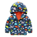 Coat - 7 Color Options Dinosaur Hooded Jackets 24M-5T