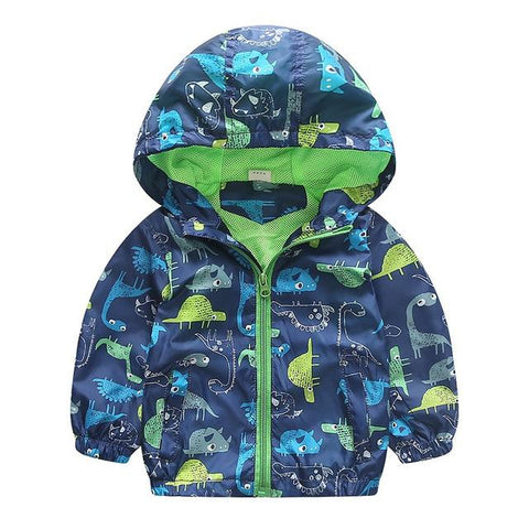 Coat - 7 Color Options Dinosaur Hooded Jackets 24M-5T