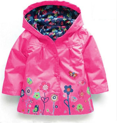 Coat - 9 Color Options Hooded Jackets Raincoat 2-6 Years Old