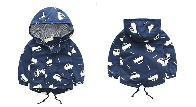 Coat - Navy/Yellow Hooded Jackets 12M-5T