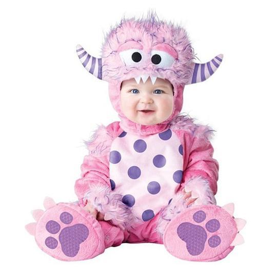 Costume - Baby Pink Monster Jumpsuits Halloween Costumes 9-24M