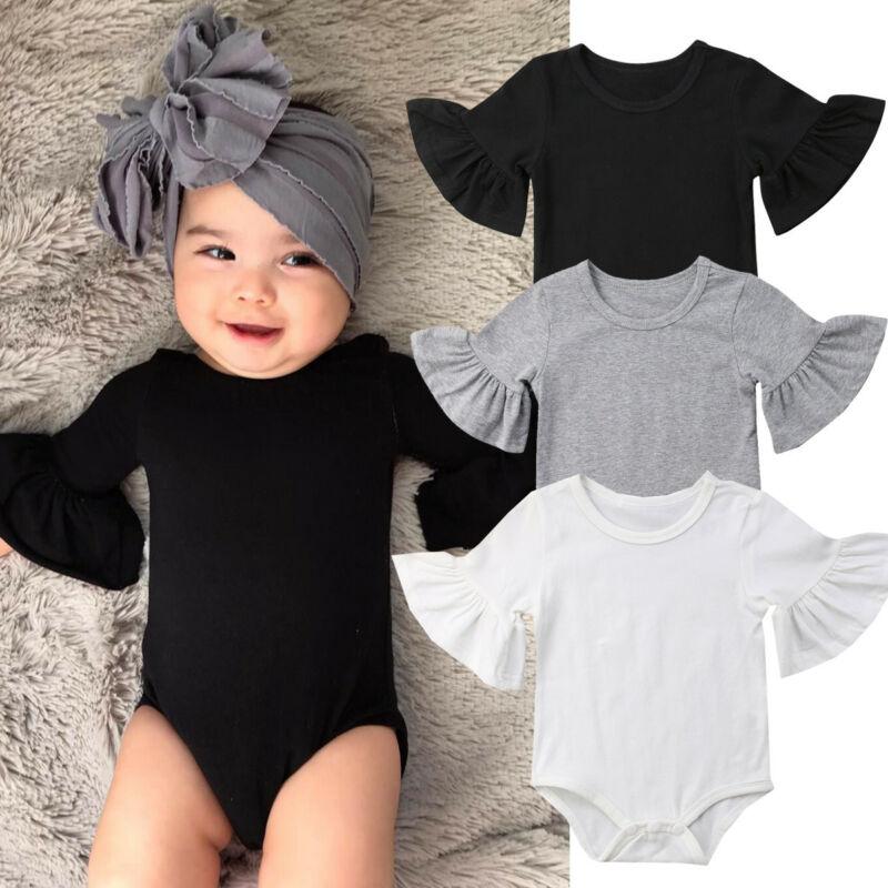 Costume - Flare Sleeve Newborn Baby Girl Rompers 0-24M
