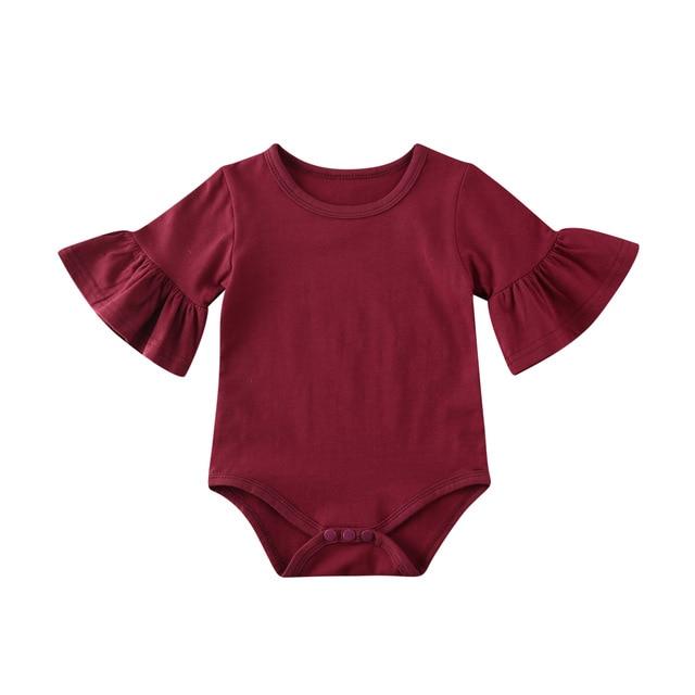 Costume - Flare Sleeve Newborn Baby Girl Rompers 0-24M