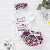 Newborn Baby Girl Floral Clothes Set