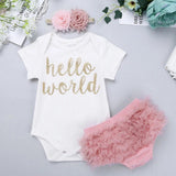 Costume - Newborn Clothes Set Hello World