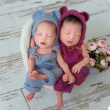 Costume - Newborn Photography Cute Bear Hat Jumpsuit