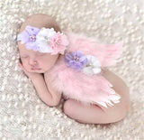 Perfect Angel Wings & Headband Newborn Photography
