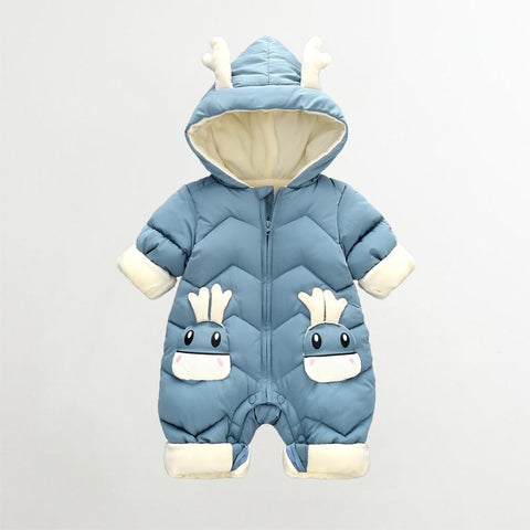  Cute Soft & Warm Hooded Newborn Snowsuit Jumpsuit