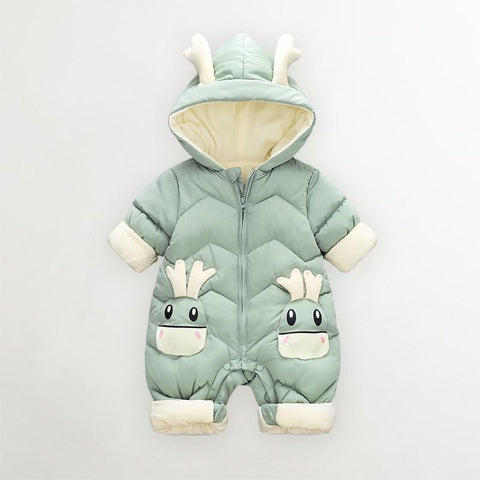 Cute Soft & Warm Hooded Newborn Snowsuit Jumpsuit