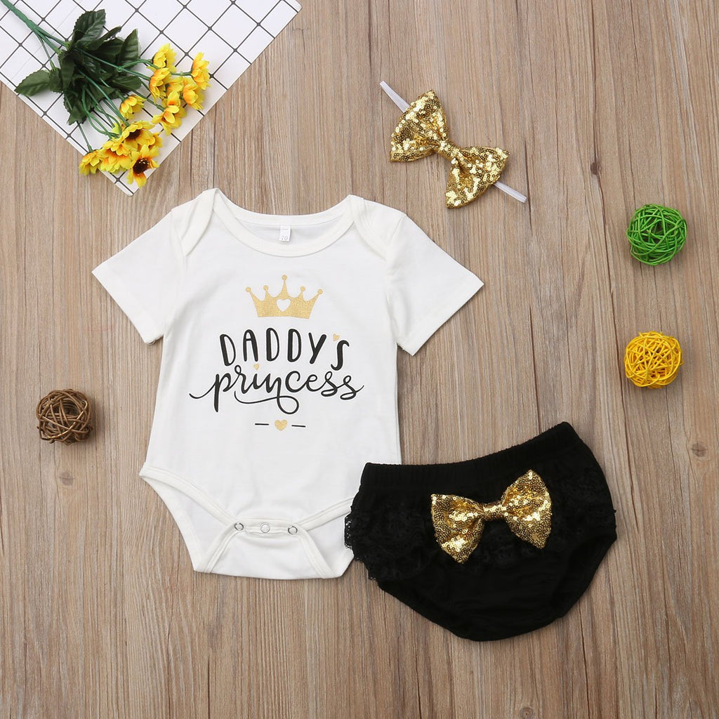 Daddy's Princess Newborn Baby Girl Clothes Set 3 Months