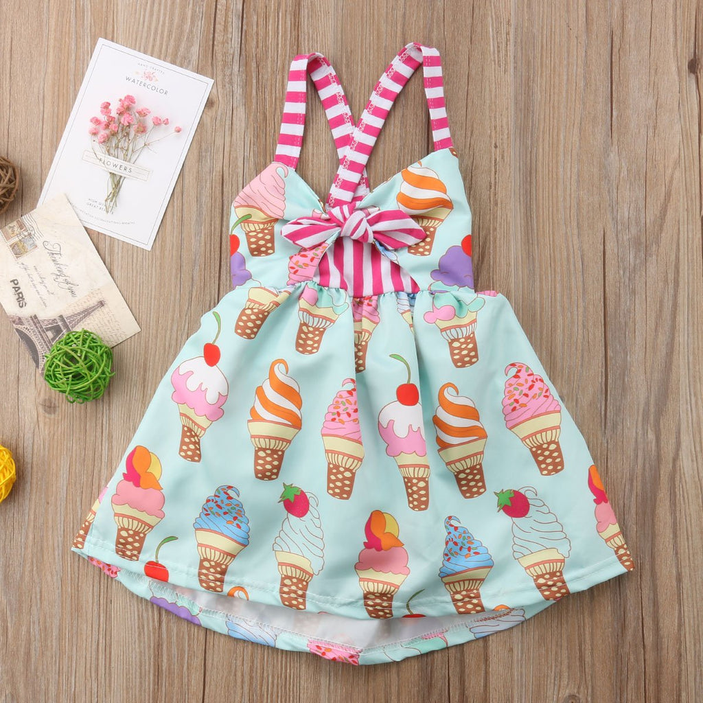 Dress - Toddler Backless Ice Cream Dress