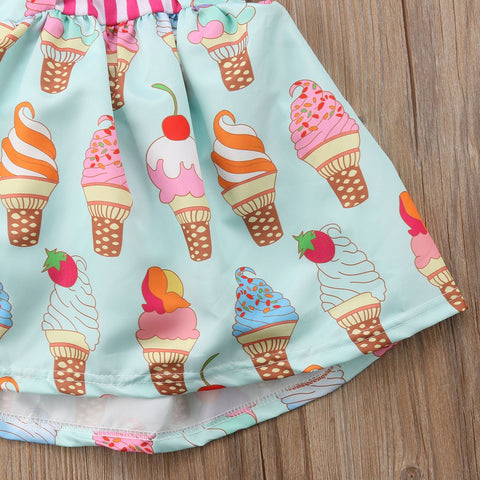 Dress - Toddler Backless Ice Cream Dress