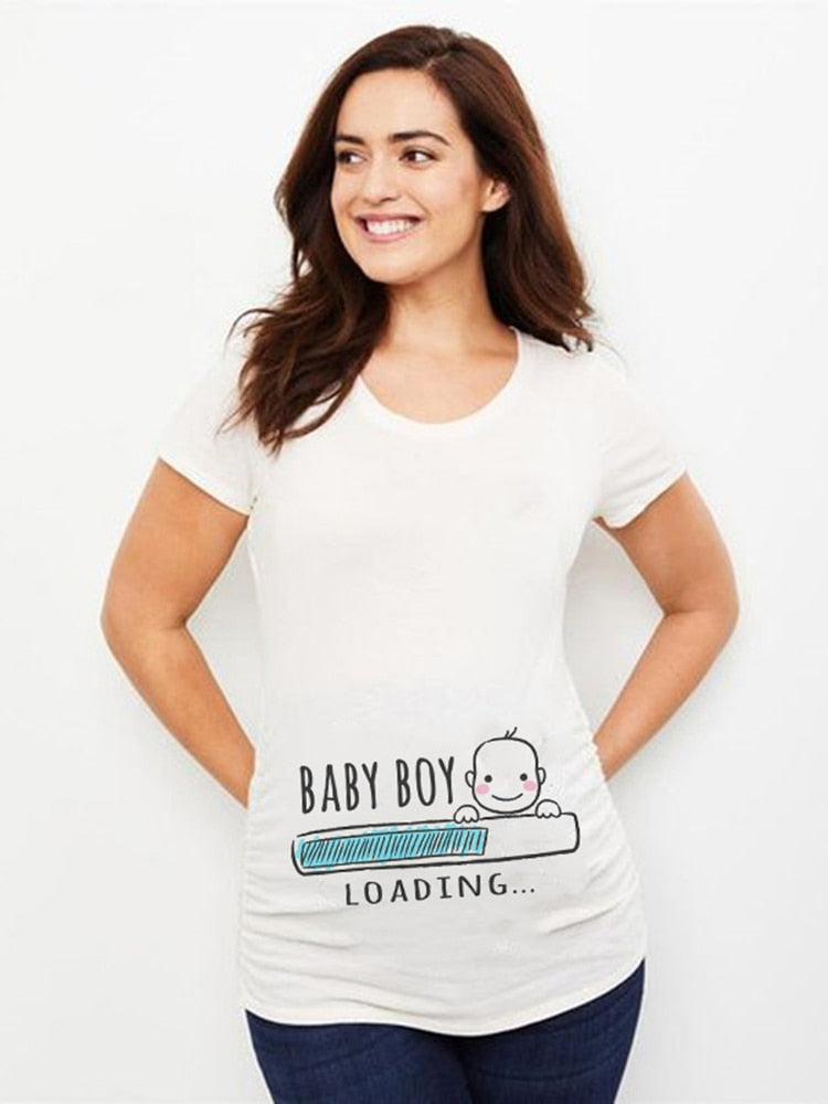 Maternity Pregnant Baby Loading T Shirts