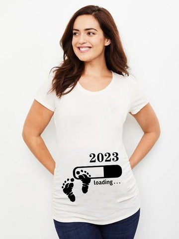 Maternity Pregnant Baby Loading T Shirts