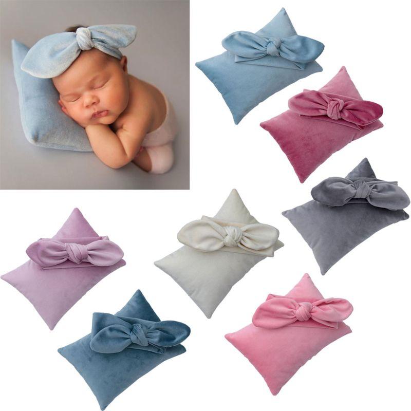Newborn Photography Accessories - Newborn Photography Prop Headband Pillow Set