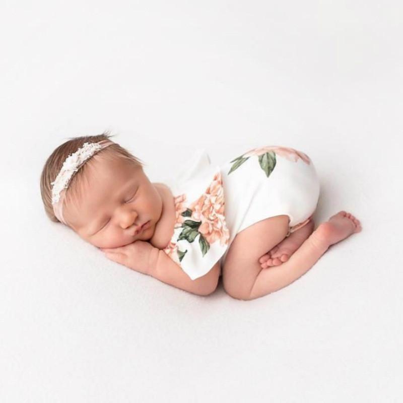 Off Shoulder Rompers Newborn Photograph