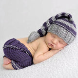 Handmade Soft Hat Pants Set Newborn Photography