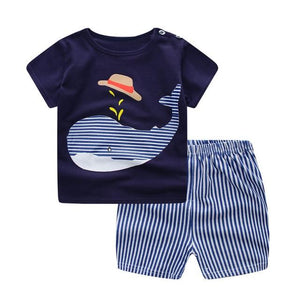 Baby Boys Whale Clothing Suit (Shirt+Pants) 0-24 M-Elite Outlet Store