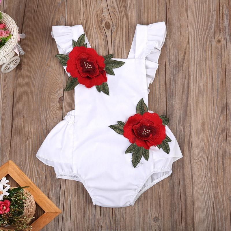Cotton Flower Baby Girl Rompers