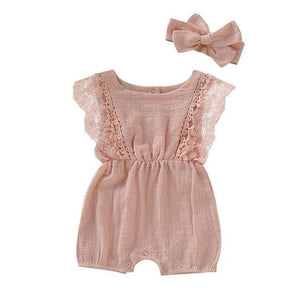 Cute Lace Romper & Headband