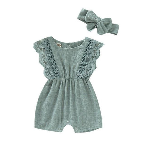 Cute Lace Romper & Headband