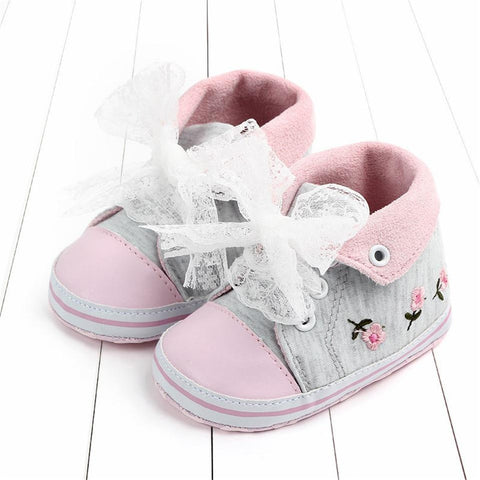 Baby Girls Embroidered Sneakers