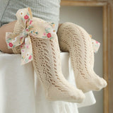 Socks - Baby Toddler Kids Floral Big Bow Socks