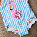 Baby Girl Flamingo Tassel Swimsuit