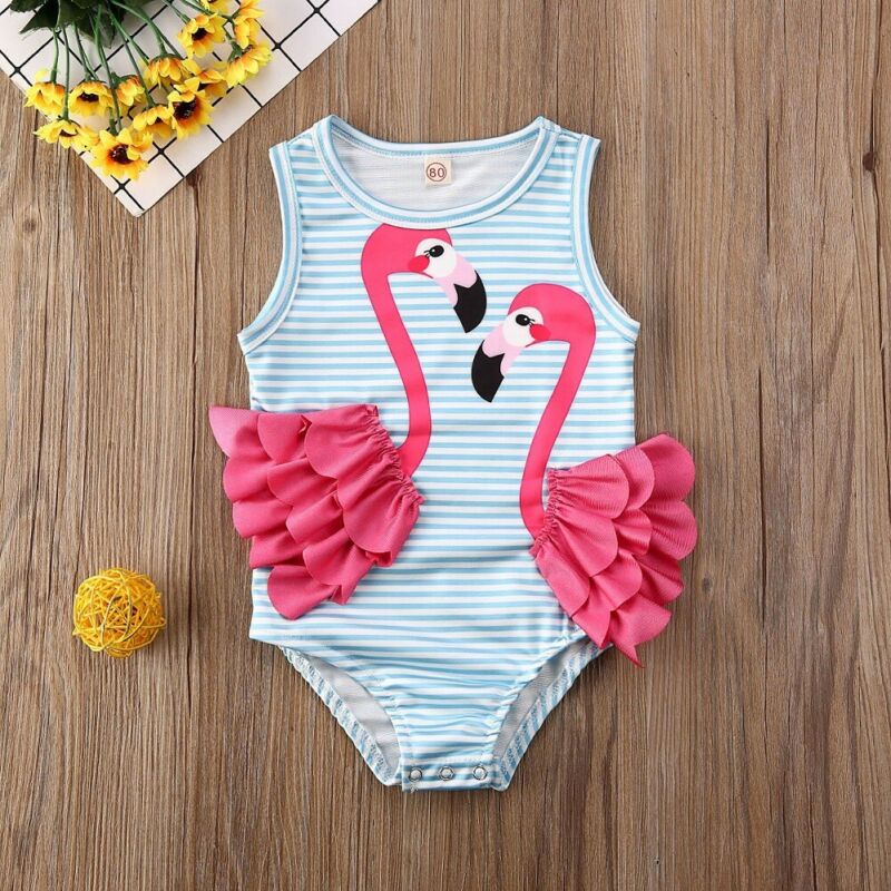 Swimwear - Baby Girls Flamingo Tulle Swimsuit