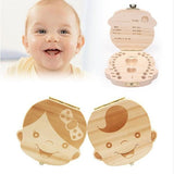 Wood Baby Tooth Organizer Boxes